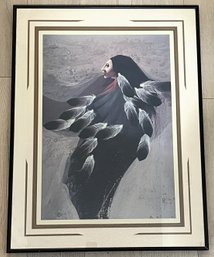 Native American Woman Print Signed & Dated By Artist Frank Howell 1989 - (BBR)