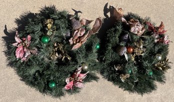 2 Christmas Wreaths - (G)