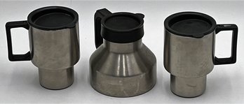 Lot 3 Stainless Steel Coffee Mugs