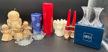 NEW Candles & Variety Of Candle Holders