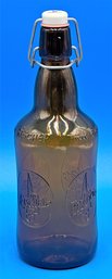 Vintage Fischer Biere D' Alsace Brown Beer Bottle With Flip Top Cap