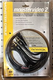 Monster Cable S-Video Interconnect Cable New In Packaging - (GW)