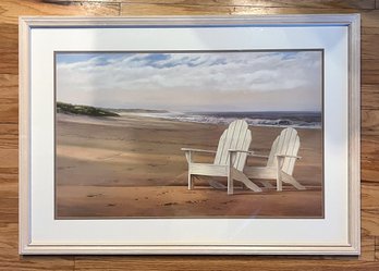 Beach Print In Wood Frame