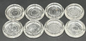 Lot Of 8 Vintage Glass Furniture Coasters