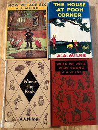 4 Vintage Books By A.A Milne Including Winnie The Pooh - 1950 - (GW)