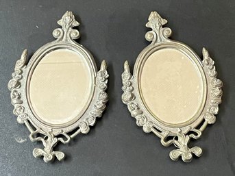 2 Small Metal Mirrors