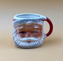 Vintage Winking Santa Mug