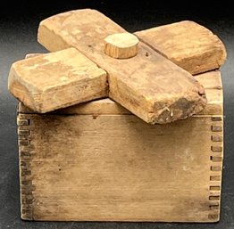 Vintage Wood Butter Mold - (K16)