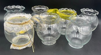 7 Round Vases With Scalloped Edges (VB4)