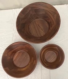 3 Solid American Walnut Bowls (KB3)