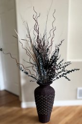 Woven Fiber Vase With Arrangement - (FPR)