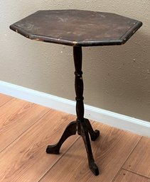 Vintage Octagonal Pedestal Table