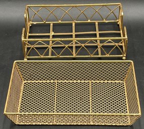 2 Metal Tissue Box Holders - (FPR)