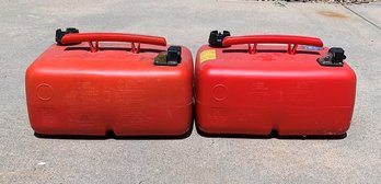 2 Gas Cans - Each With 6.6 US Gallon Capacity
