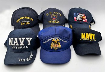 Lot Of 6 Navy Hats