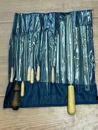 Tool Roll Up Bag With File Set