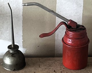 2 Vintage Oil Cans - (G)
