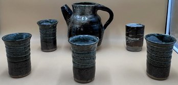 Artist Signed Pottery Set - (FRH)