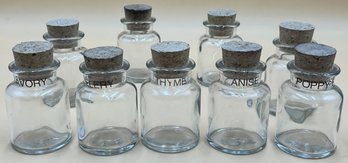 Glass Herb Bottles - (FRH)