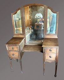 Vintage 4 Drawer Vanity With Mirror - The McMurthy Manufacturing Company, Denver, CO - 1928