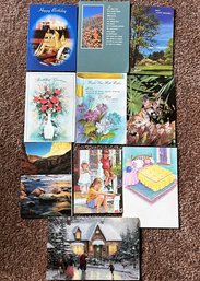 Large Lot Of Greeting Cards & Envelopes (Birthdays, Get Well, Etc.)