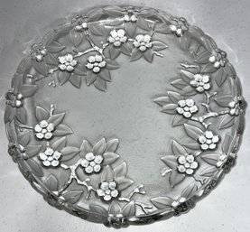 Vintage Mikasa 'Carmen' Serving Platter With Embossed Flowers - (G4)