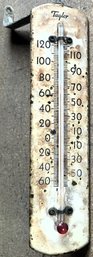 Vintage Taylor Metal Mountable Thermometer - (S)