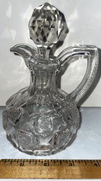 Clear Glass Cruet With Stopper - (G4)