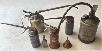 Lots Of 7 Vintage Oil Cans