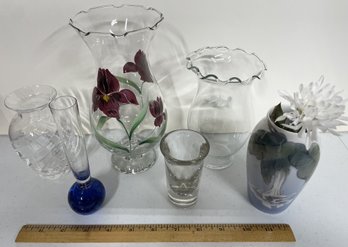 Mixed Bundle Of Glass & China Vases - (G3)