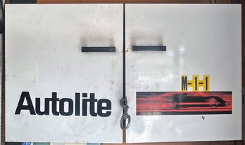 Autolite Tool Cabinet With Miscellaneous  Item Contents!