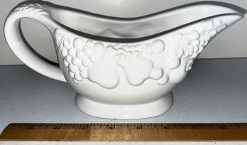 Milk Glass Gravy Boat - (G5)