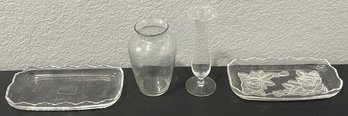 Lot Of 4 Glass Dishes - (BU2)