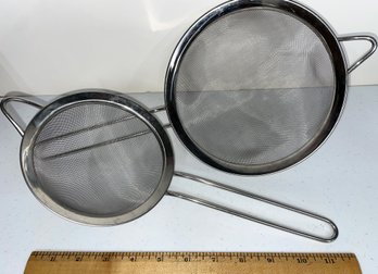 Pair Stainless Steel Dine Mesh Colanders/sleves - (G5)