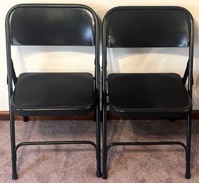 2 Metal Folding Chairs - (B3)