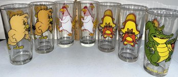 Vintage 7 Warner Bros./Rescuer 1993/77 Pepsi Collector Series Glasses C#5 - (G5)