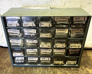 Hardware Storage Organizer - 25 Drawers & Contents