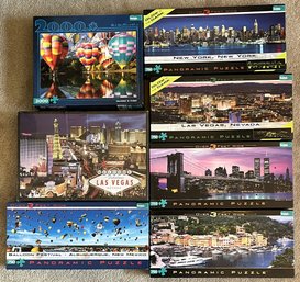 Lot Of 7 Puzzles With 1 New In Packaging - (O)