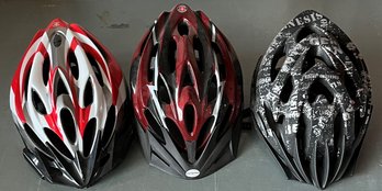 Lot Of 3 Bicycle Helmets - (G)