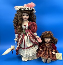 2 Porcelain Dolls - (BR2)
