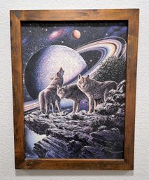 Wolf Puzzle Picture Wood Frame - (B)