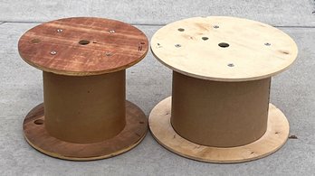 2 Wood Cable Reels - (G)
