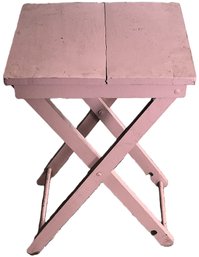 Vintage Foldable Wood Stool/table - (LR)