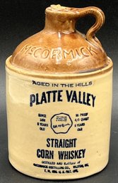 Vintage Mc Cormick Platte Valley Corn Whiskey Jug - (LR)