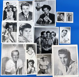 Lot Of Vintage Music & Movie Star Fan Club Photos - Some Are Signed