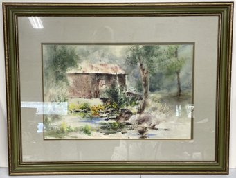 Large Painting Of Old Barn By Rick Strecker 1975 - (PAC)