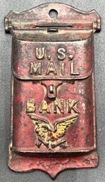 Vintage Cast Iron US Mail Bank - (LR)