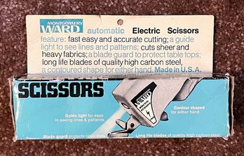 Vintage Montgomery Ward Automatic Electric Scissors With Guide Light