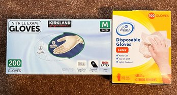 1 Box Of Nitrile Gloves & 1 Box Of Latex Gloves - NEW