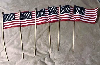 Set Of 6 USA Flags - F3